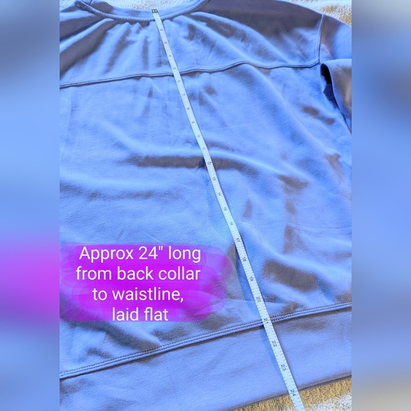 Size Med ladies Mondetta Crew neck pastel blue long sleeve pullover - Picture 11 of 11